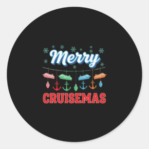 Merry Cruisemas Family Christmas Cruise 2025 Ship Classic Round Sticker