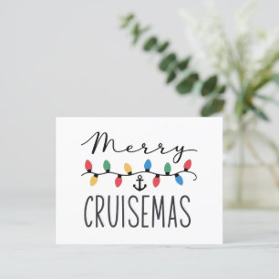 Merry Cruisemas Family Christmas Cruise Trip  Holiday Postcard