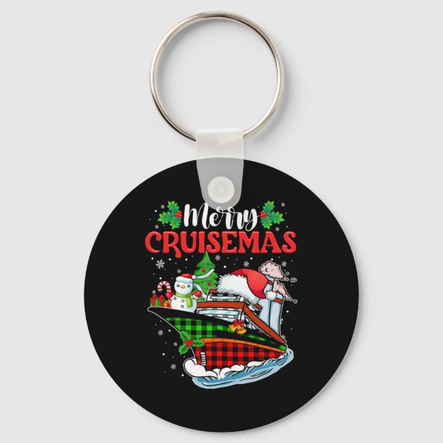 Merry Cruisemas Family Cruise Christmas 2023 Fun 1 Keychain (Front)