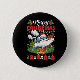 Merry Cruisemas Family Cruise Christmas 2023 Fun B 2 Inch Round Button