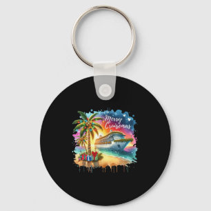 Merry Cruisemas Family Cruise Christmas Funny Boat Keychain