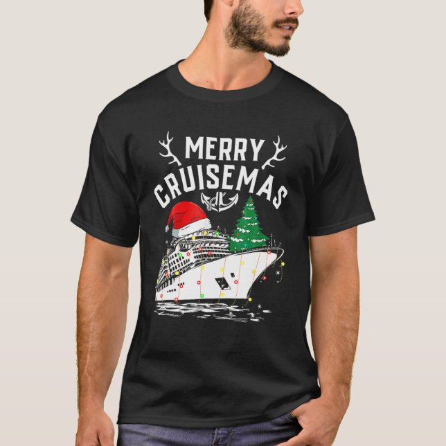 Merry Cruisemas Funny Cruise Ship Family Christmas T-Shirt (Front)