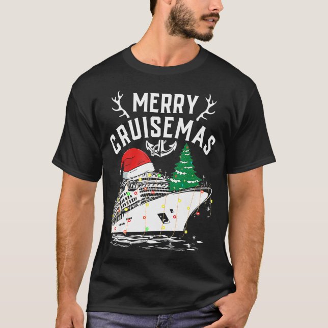Merry Cruisemas Funny Cruise Ship Family Christmas T-Shirt (Front)