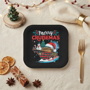 Merry Cruisemas Funny Family Christmas Paper Plate