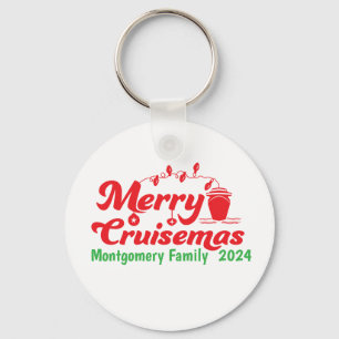 Merry Cruisemas Personalized Family  Keychain