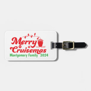 Merry Cruisemas Personalized Family  Luggage Tag