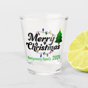 Merry Cruisemas Personalized Family  Shot Glass
