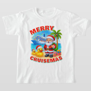 Merry Cruisemas Tropical Santa, Cruise Duck Shirt 