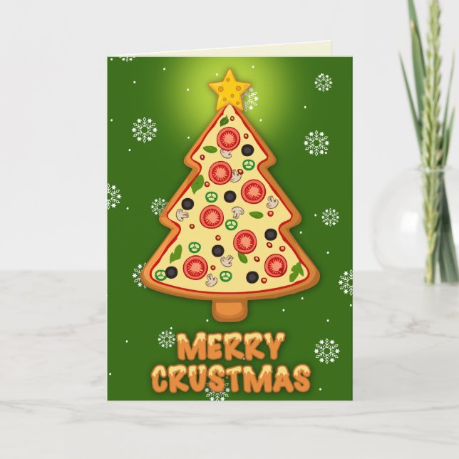 Merry Crustmas Funny Christmas Card (Front)