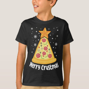 Merry Crustmas Pizza Christmas Tree Xmas Gift T-Shirt