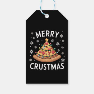 Merry Crustmas Pizza Christmas Tree Xmas Gifts Gift Tags