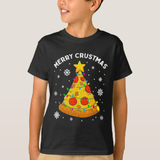 Merry Crustmas Pizza Christmas Tree Xmas Gifts Kid T-Shirt