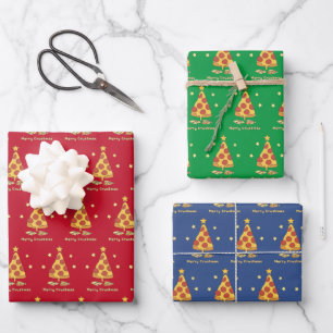 Merry Crustmas - Pizza Christmas Wrapping Paper Sheet