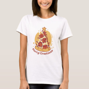 Merry Crustmas Pizza Humour T-Shirt