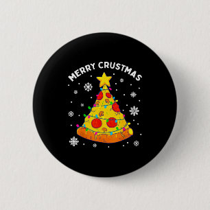 Merry Crustmas Zza Christmas Tree Xmas Kids Men 2 Inch Round Button