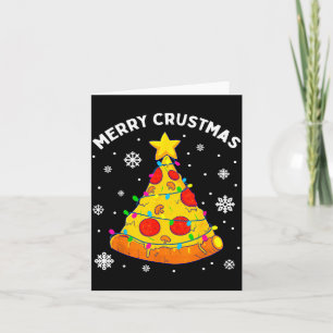 Merry Crustmas Zza Christmas Tree Xmas Kids Men  Card