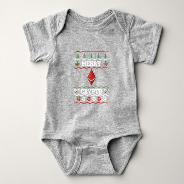 Merry Crypto Ethereum Ugly Christmas Sweater (Front)