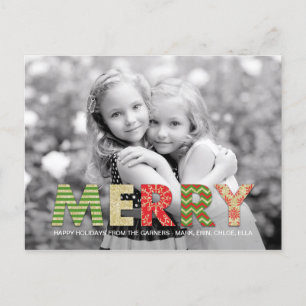 Merry Cutouts Carte photo de vacances