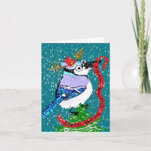 Merry Cyanocitta cristata cristatamas! Holiday Card