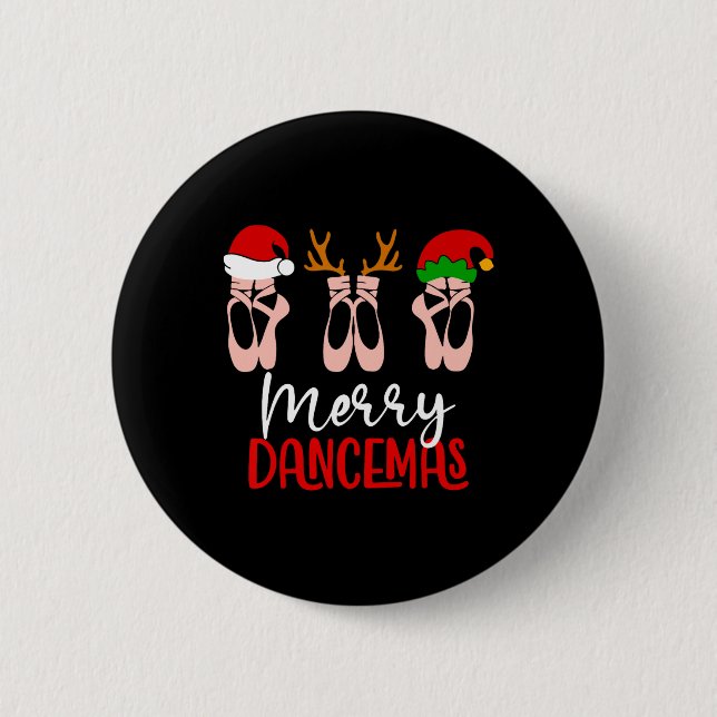 Merry Dancemas  2 Inch Round Button (Front)