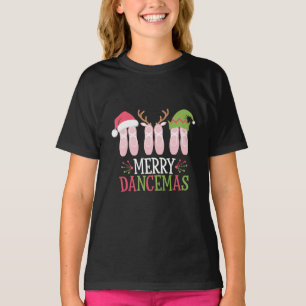 Merry Dancemas Christmas Ballet Shoes Dancing T-Shirt