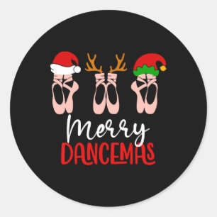 Merry Dancemas Classic Round Sticker