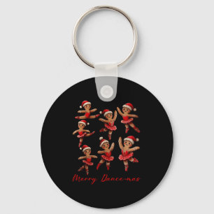 Merry Dancemas Gingerbread Dancer Ballet Christmas Keychain