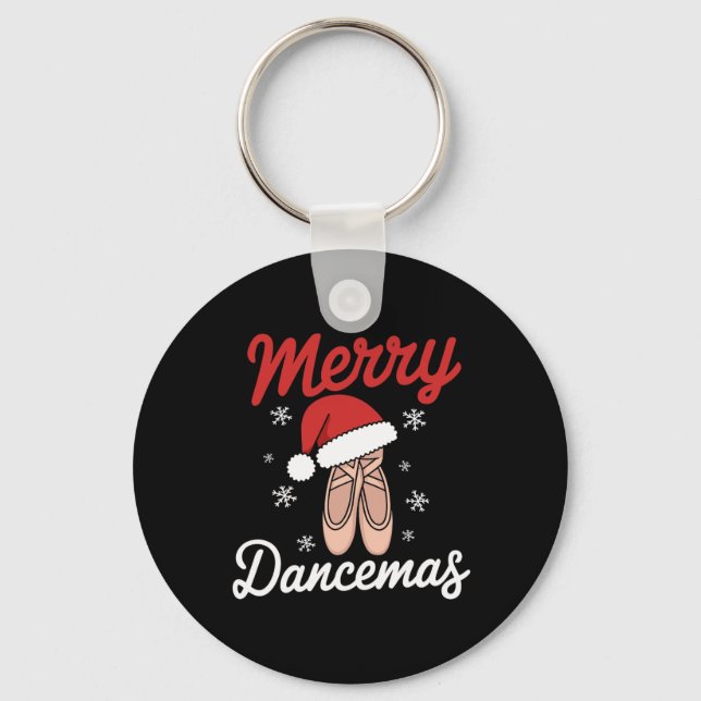 Merry Dancemas Llet Dancer Teacher Christmas Dance Keychain (Front)