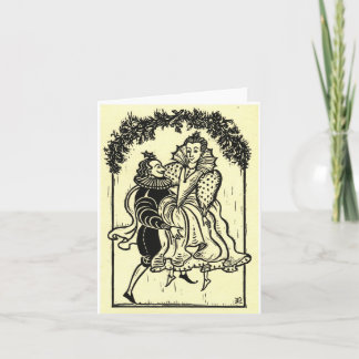 Merry Dancers- Woodcut Card