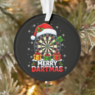 merry dartmas funny christmas darts ornament
