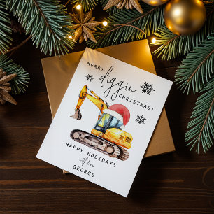 Merry Diggin Christmas Holiday Card