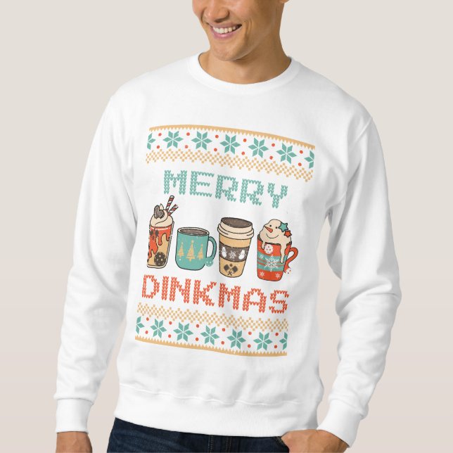 Merry Dinkmas. Pickleball Ugly Christmas Sweater (Front)