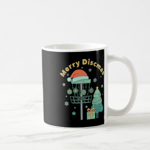 Merry Discmas Funny Disc Golf Basket Christmas Tre Coffee Mug
