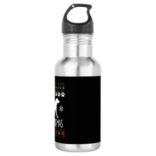 Merry Dogmas Christmas Dog Vector 532 Ml Water Bottle