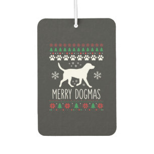 Merry Dogmas Christmas Dog Vector Air Freshener