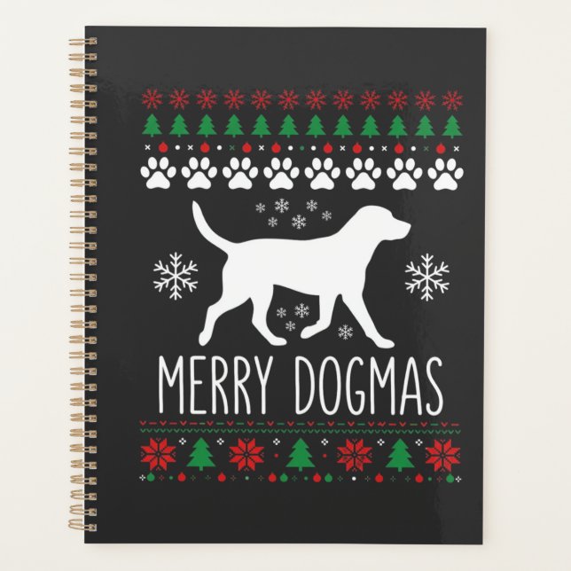 Merry Dogmas Christmas Dog Vector Planner (Front)