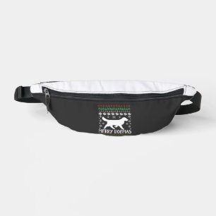 Merry Dogmas Dog Snowflake Ugly Christmas Sweater Fanny Pack