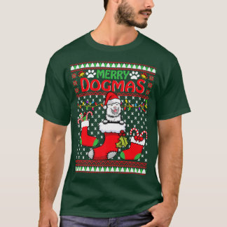 Merry Dogmas Finnish Lapphund Dog Funny Ugly Chris T-Shirt