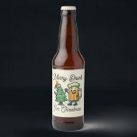 Merry Drunk Funny Christmas  Beer Bottle Label<br><div class="desc">Merry Drunk Funny Christmas</div>