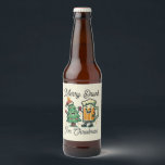 Merry Drunk Funny Christmas Beer Bottle Label<br><div class="desc">Merry Drunk Funny Christmas</div>