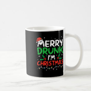 Merry Drunk I'm Christmas Funny Santa Joke Xmas Dr Coffee Mug
