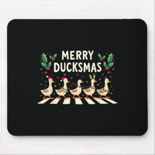 Merry Duckmas Santa Hat Xmas Duck Lover Funny Duck Mouse Pad