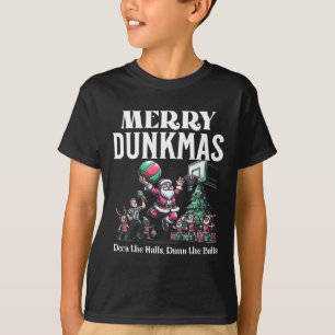 Merry Dunkmas Funny Santa Sketll Christmas Humor  T-Shirt