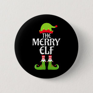 Merry Elf Matching Family Group Christmas Party Xm 2 Inch Round Button
