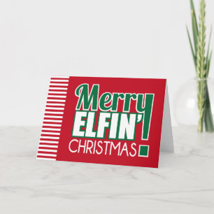 Merry Elfin Christmas Greeting Card