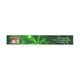 Merry Elves Wrapping Present Around Address Labels
