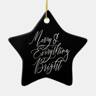 Merry & Everything Bright Black Ceramic Ornament