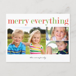 Merry Everything Carte postale Carte photo de vaca