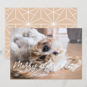 Merry Everything Christmas Modern Photo Holiday Card