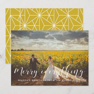 Merry Everything Elegant Christmas Photo Holiday Card